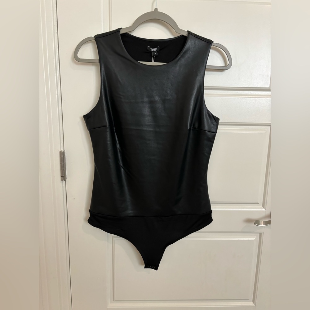 Express Faux Leather Bodysuit